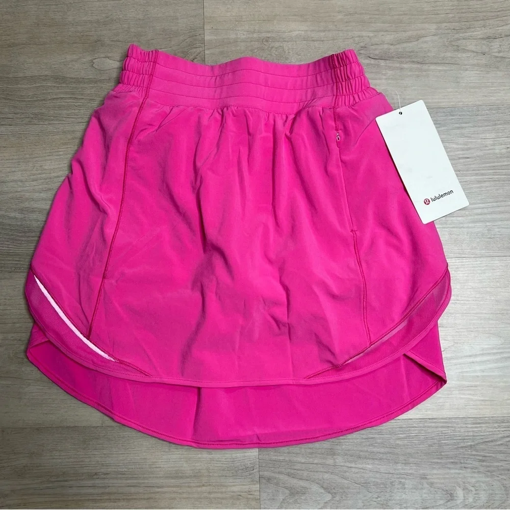Lululemon Hotty Hot HR Skirt *Long, Sonic Pink, size 4 NWT